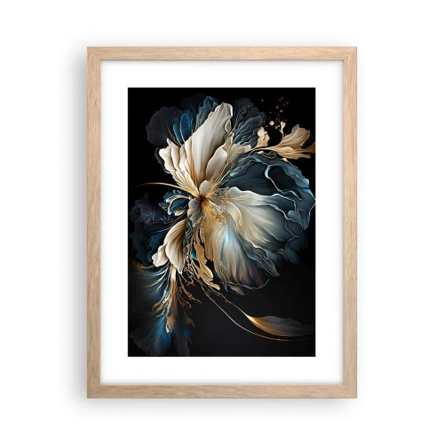 Pôster com moldura de carvalho claro - Flor de samambaia de conto de fadas - 30x40 cm