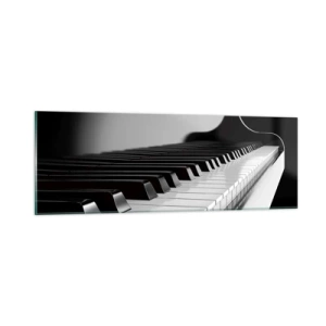 Quadro em vidro - Harmonia de formas e cores - 90x30 cm