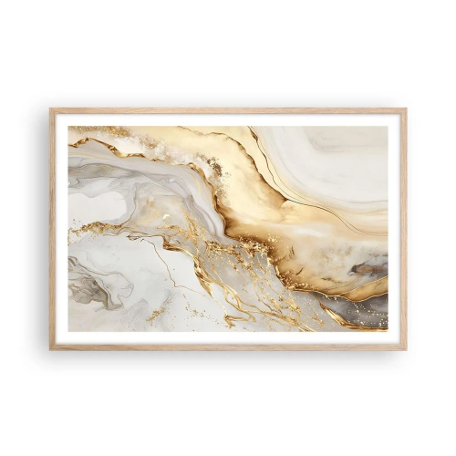 Pôster com moldura de carvalho claro - Abstração: beleza e bondade - 91x61 cm