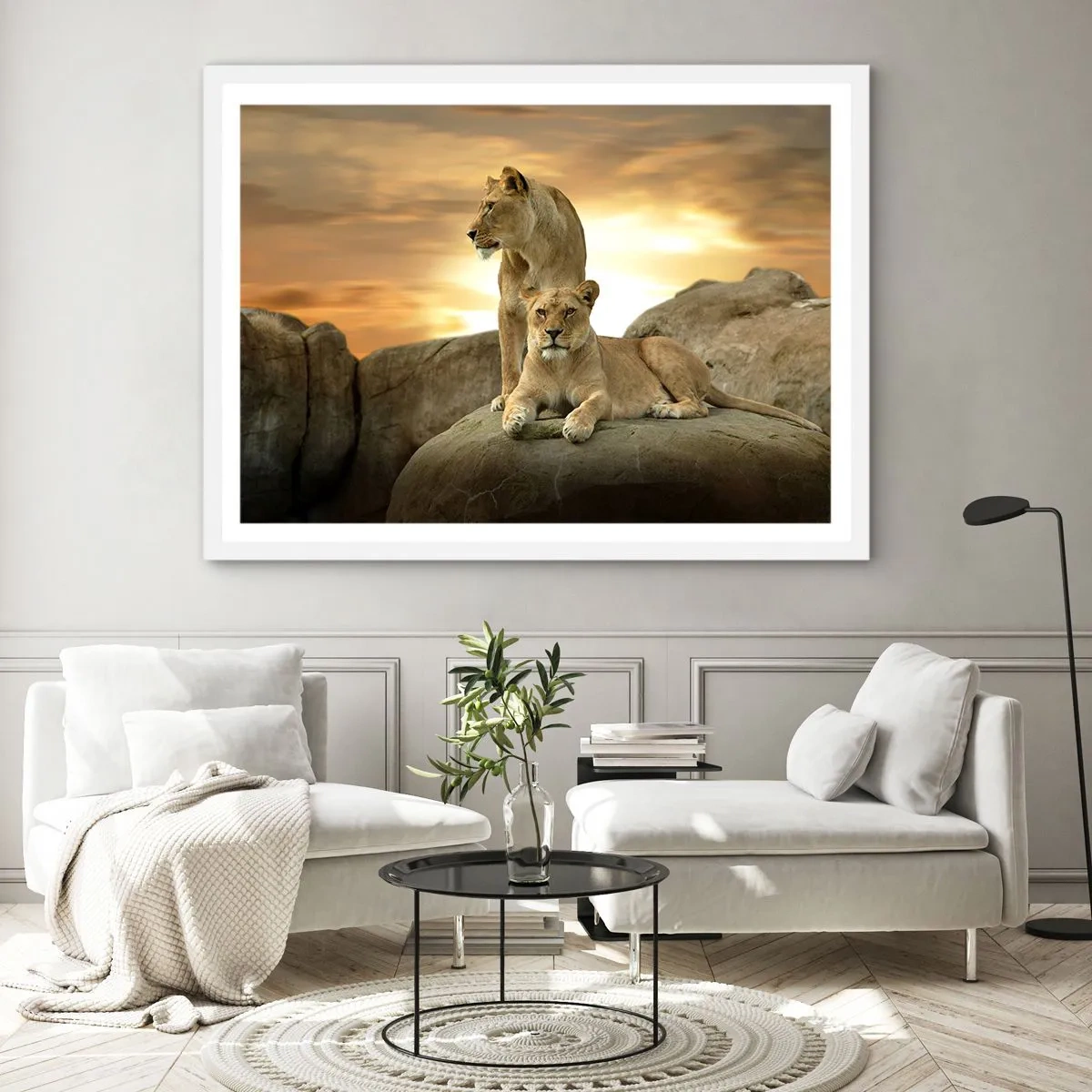 Pôster em moldura branca - Majestade real - 70x50 cm