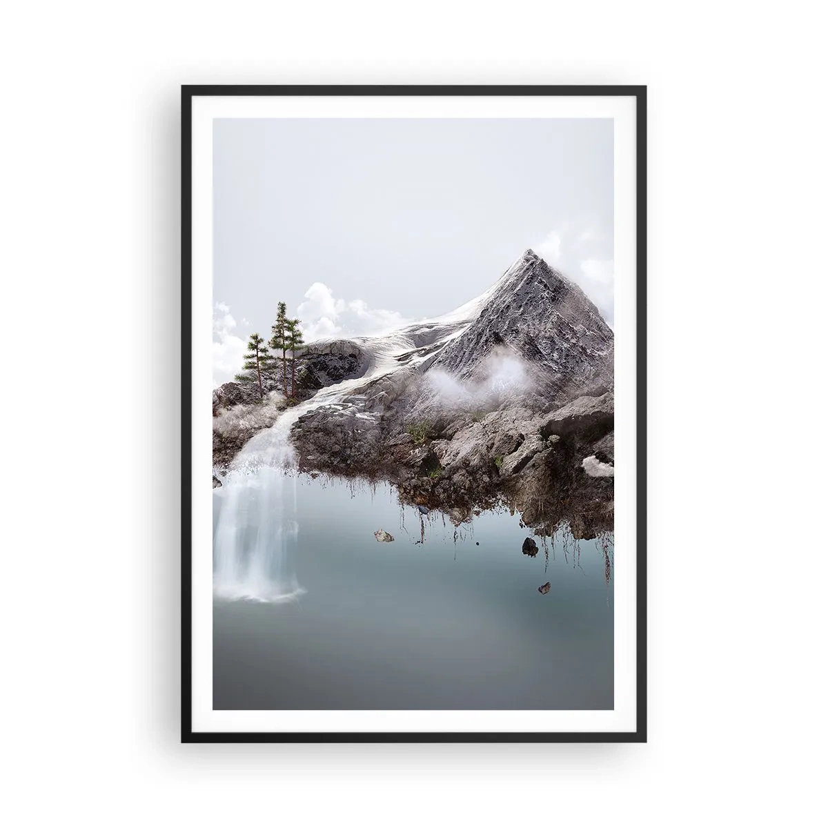 Pôster com moldura preta - Pelos olhos de um surrealista - 70x100 cm