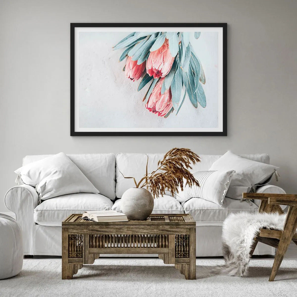 Pôster com moldura preta - Envergonhadas da sua própria beleza - 91x61 cm