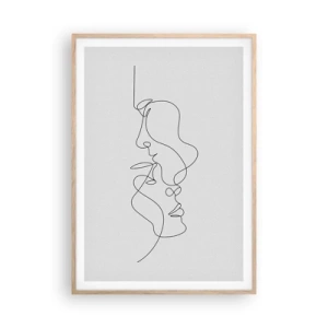 Pôster com moldura de carvalho claro - O calor dos desejos amargos - 70x100 cm