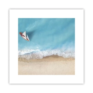 Pôster - No limite do azul e do ouro - 30x30 cm