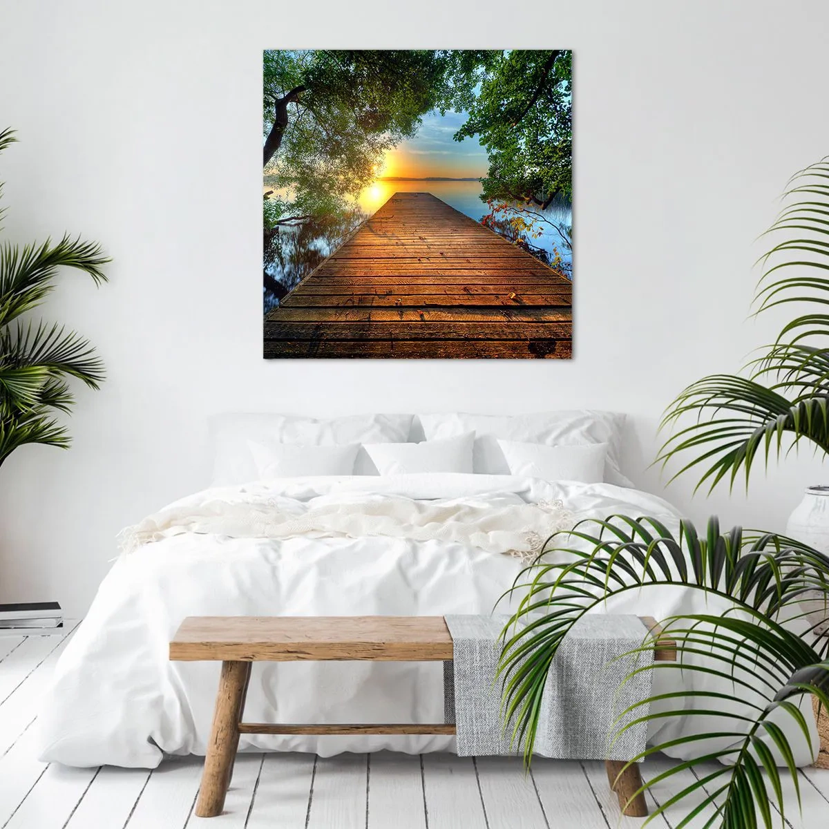 Quadro em tela - Tome o seu tempo, sente-se - 30x30 cm