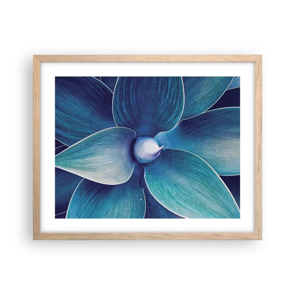 Pôster com moldura de carvalho claro - O azul do céu - 50x40 cm