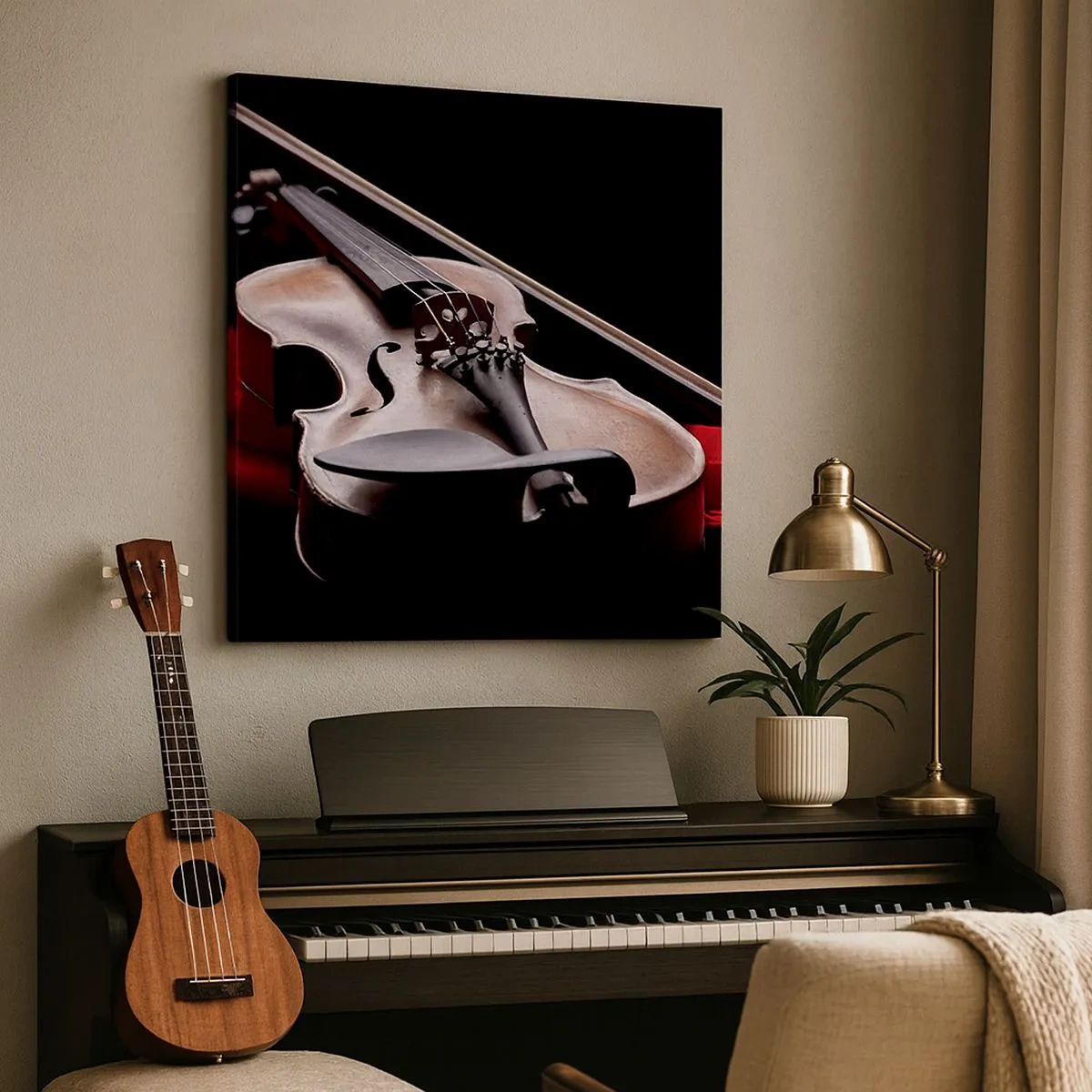 Quadro em tela - Música de sentimentos - 30x30 cm