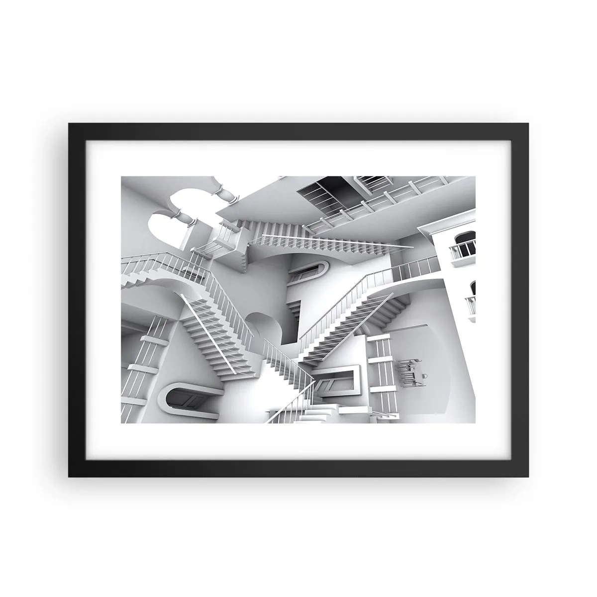 Pôster com moldura preta - Paradoxos do espaço - 40x30 cm