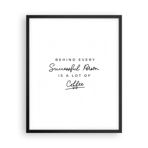 Pôster com moldura preta - O segredo do sucesso - 40x50 cm