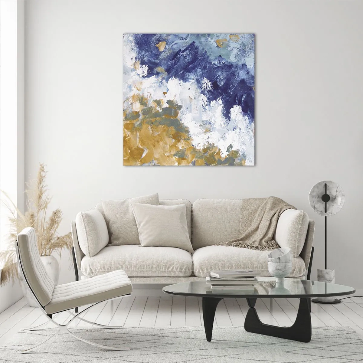 Quadro em vidro - Dança dos elementos - 30x30 cm