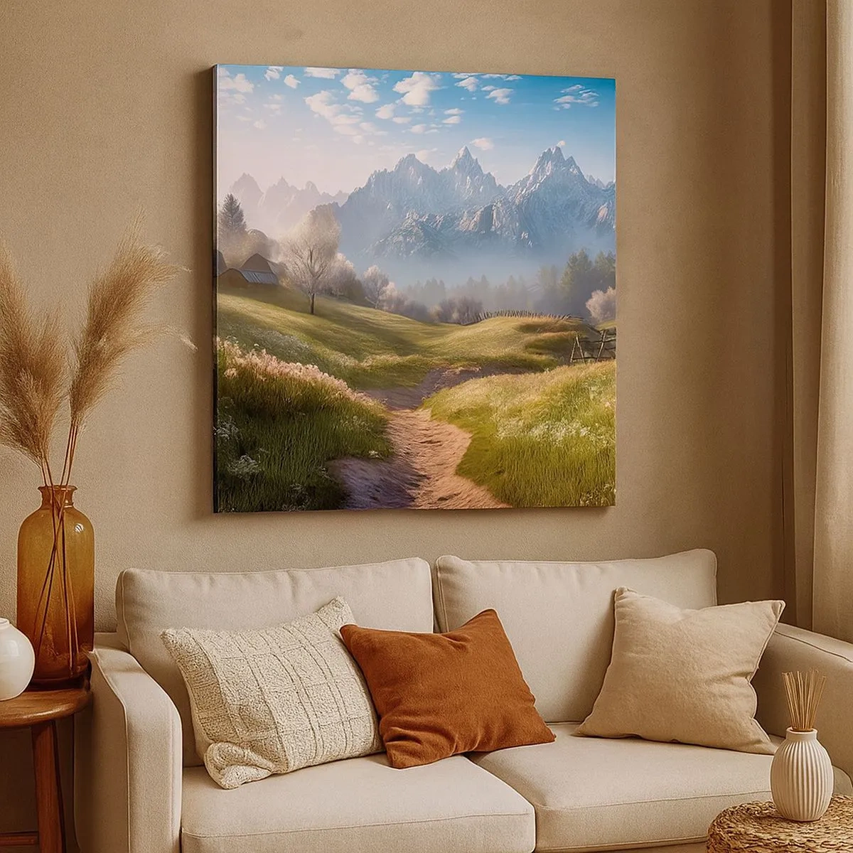 Quadro em tela - Vale idílico - 30x30 cm