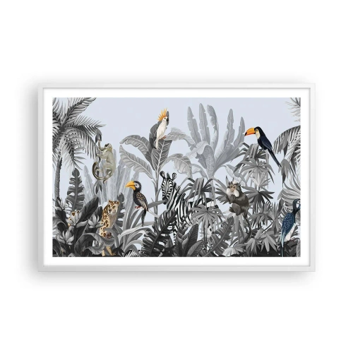 Pôster em moldura branca - Conto de fadas africano - 91x61 cm