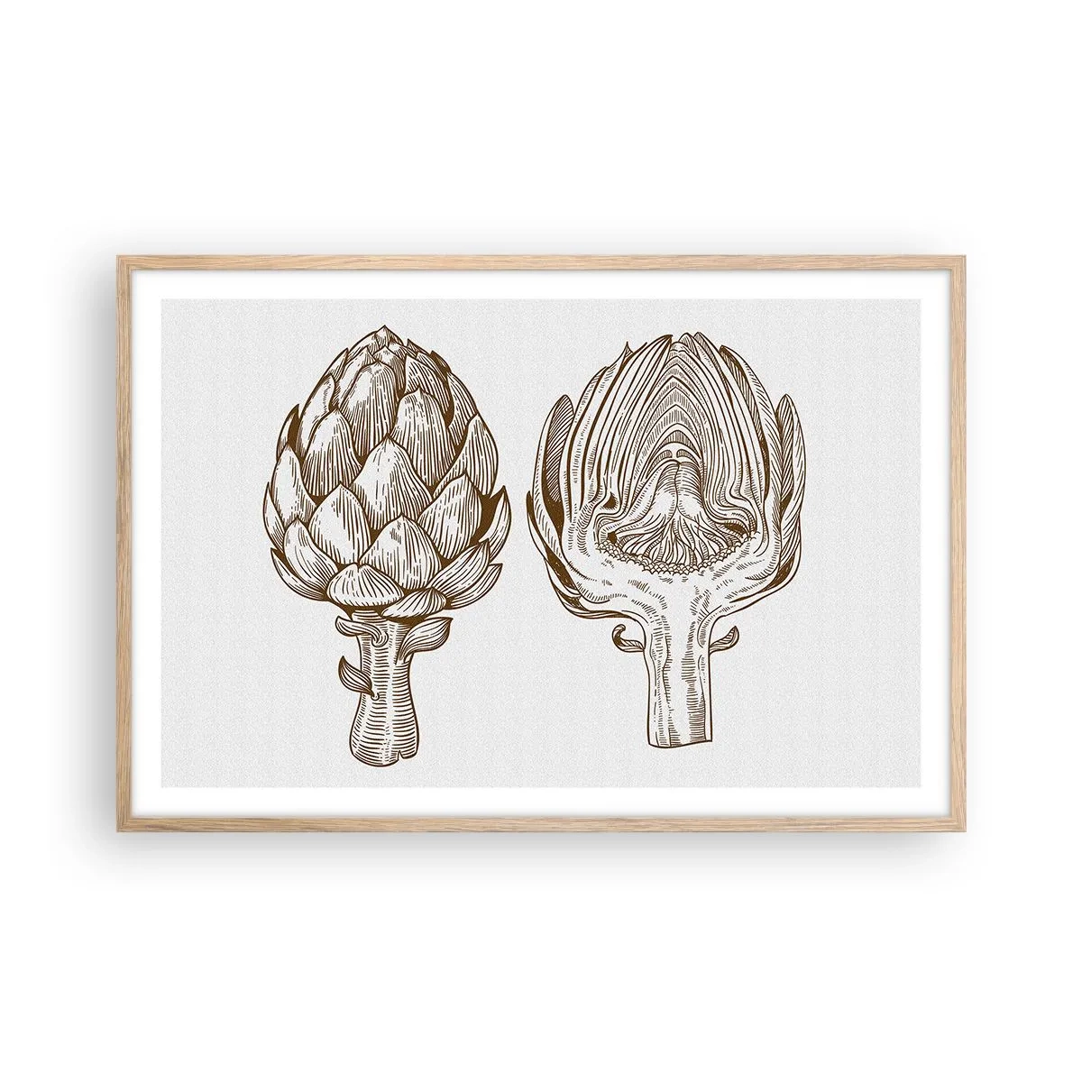 Pôster com moldura de carvalho claro - Aula de anatomia - 91x61 cm