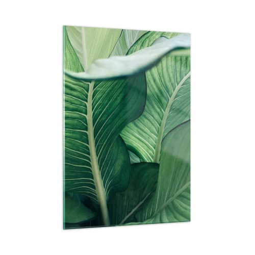 Quadro em vidro - Vida intensamente verde - 50x70 cm