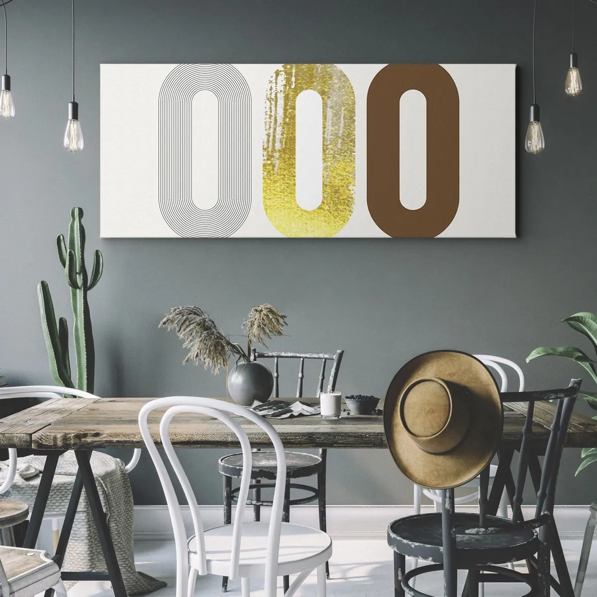 Quadro em tela - Uuu! - 90x30 cm