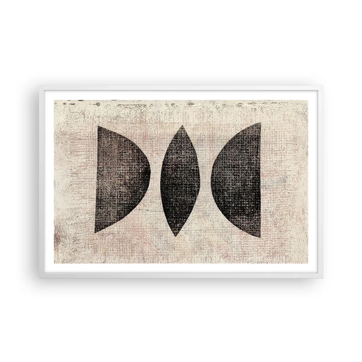 Pôster em moldura branca - Abstração étnica - 91x61 cm