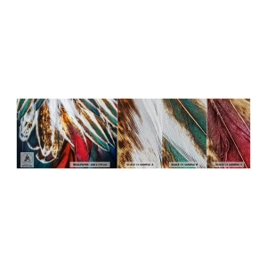 Amostra de papel de parede Premium Sand - Segredos de vôo - Abstração, Pedaço, Boho - 100x30 cm