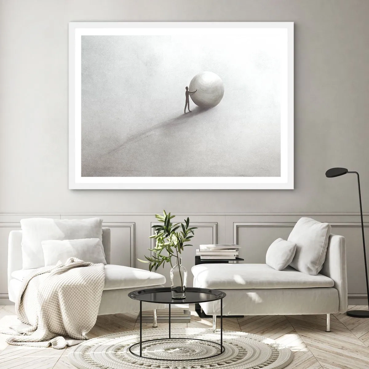 Pôster em moldura branca - O Jogo da Vida - 100x70 cm