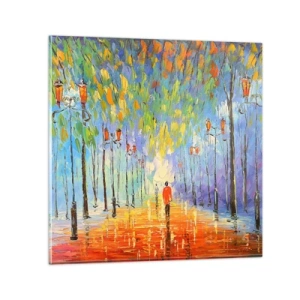 Quadro em vidro - Canto nocturno da chuva - 40x40 cm