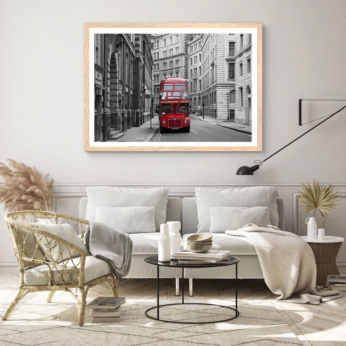 Pôster com moldura de carvalho claro - A vida quotidiana não deve ser cinzenta - 50x40 cm