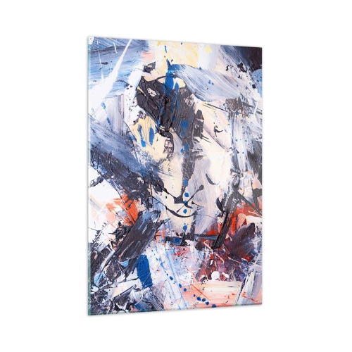 Quadro em vidro - Dança louca da abstração - 50x70 cm