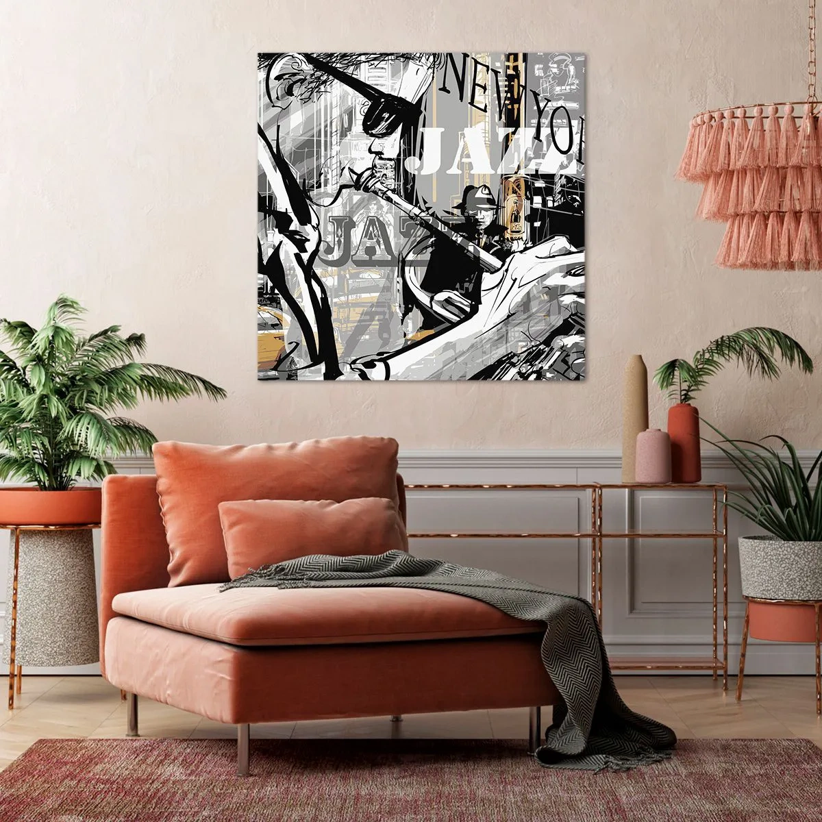 Quadro em tela - Ao ritmo de Nova Iorque - 50x50 cm