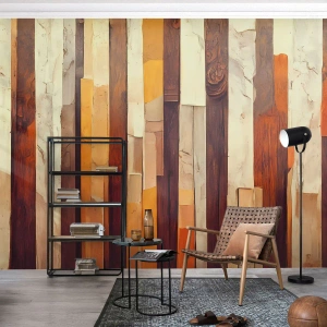 Papel de Parede Autocolante Deluxe Sticker - Hino das árvores da floresta - Pedaço, Abstração, Cintos - 400x280 cm