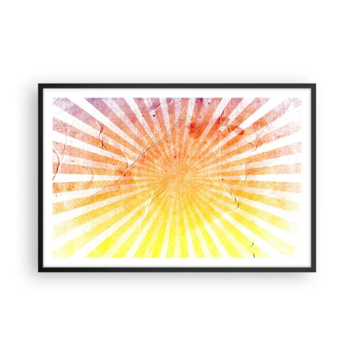 Pôster com moldura preta - Nasceres e entardeceres - 91x61 cm