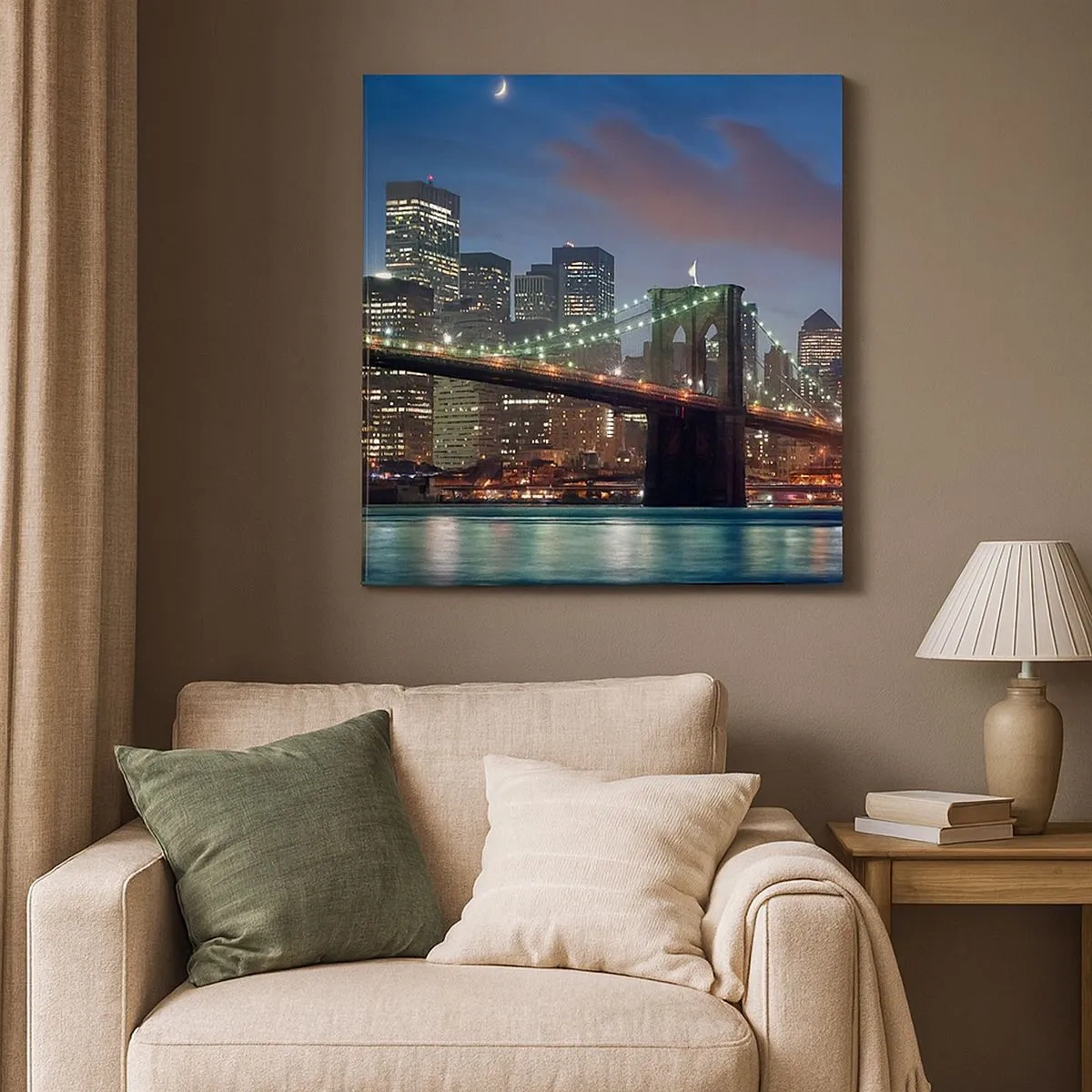 Quadro em tela - Noite brilhante - 30x30 cm