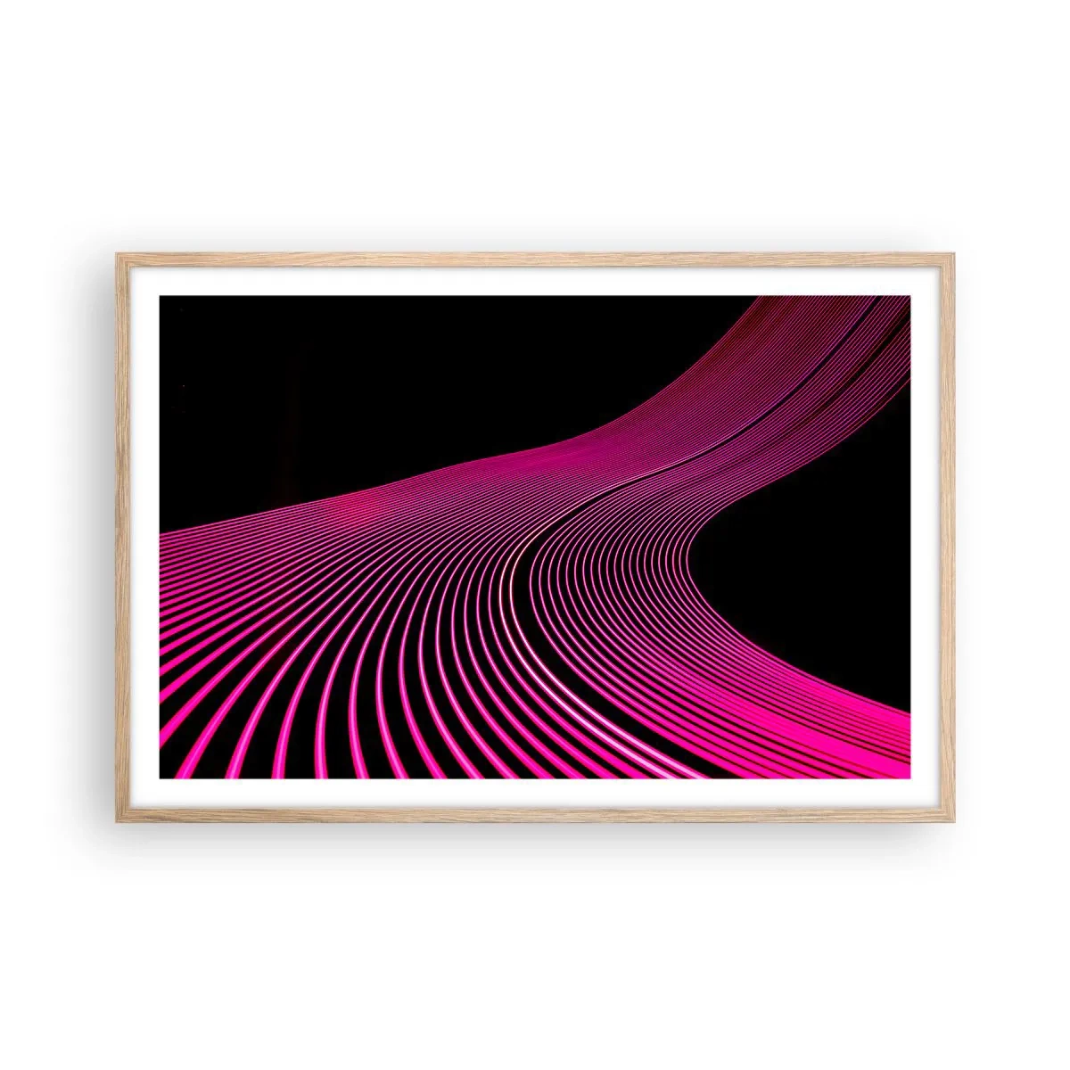 Pôster com moldura de carvalho claro - Avenida da luz - 91x61 cm