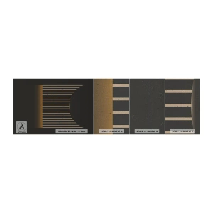 Amostra de papel de parede Premium Canvas - Explorar a escuridão - Abstração, Pedaço, Linear - 100x30 cm