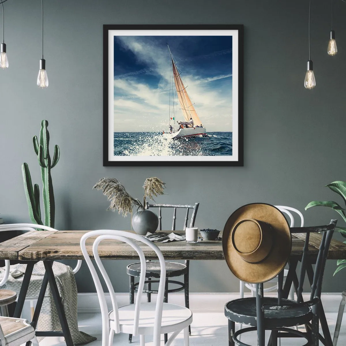 Pôster com moldura preta - Não nos alcançarão! - 60x60 cm