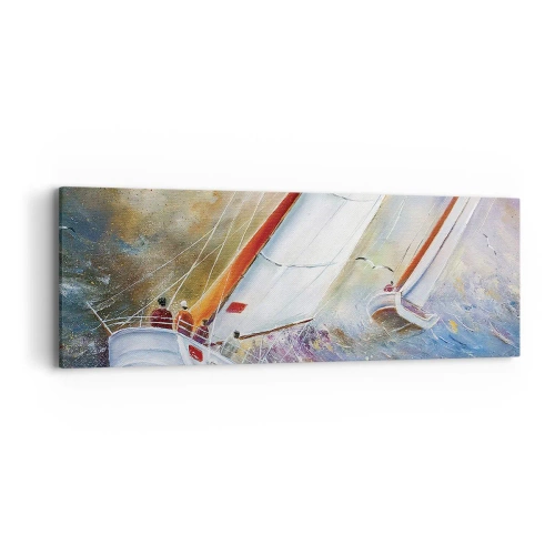 Quadro em tela - Correr sobre as ondas - 90x30 cm