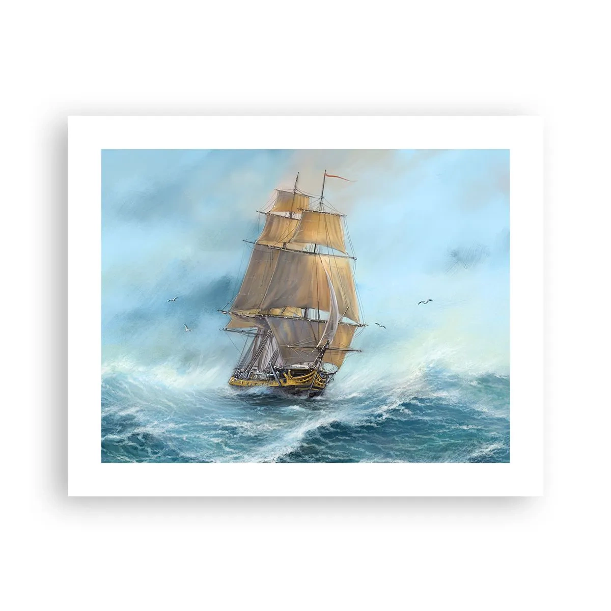 Pôster - Correndo sobre as ondas - 50x40 cm
