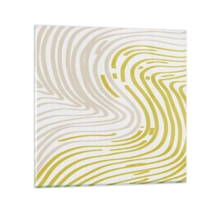 Quadro em vidro - Uma composição com uma curvatura suave - 40x40 cm
