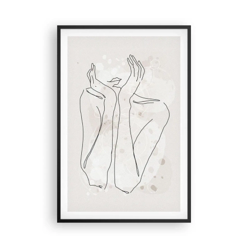 Pôster com moldura preta - Momento de sonho - 61x91 cm