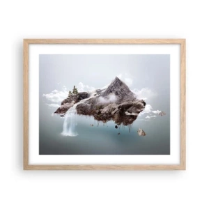 Pôster com moldura de carvalho claro - Pelos olhos de um surrealista - 50x40 cm