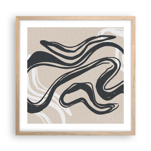 Pôster com moldura de carvalho claro - Expressão multiplicada - 50x50 cm
