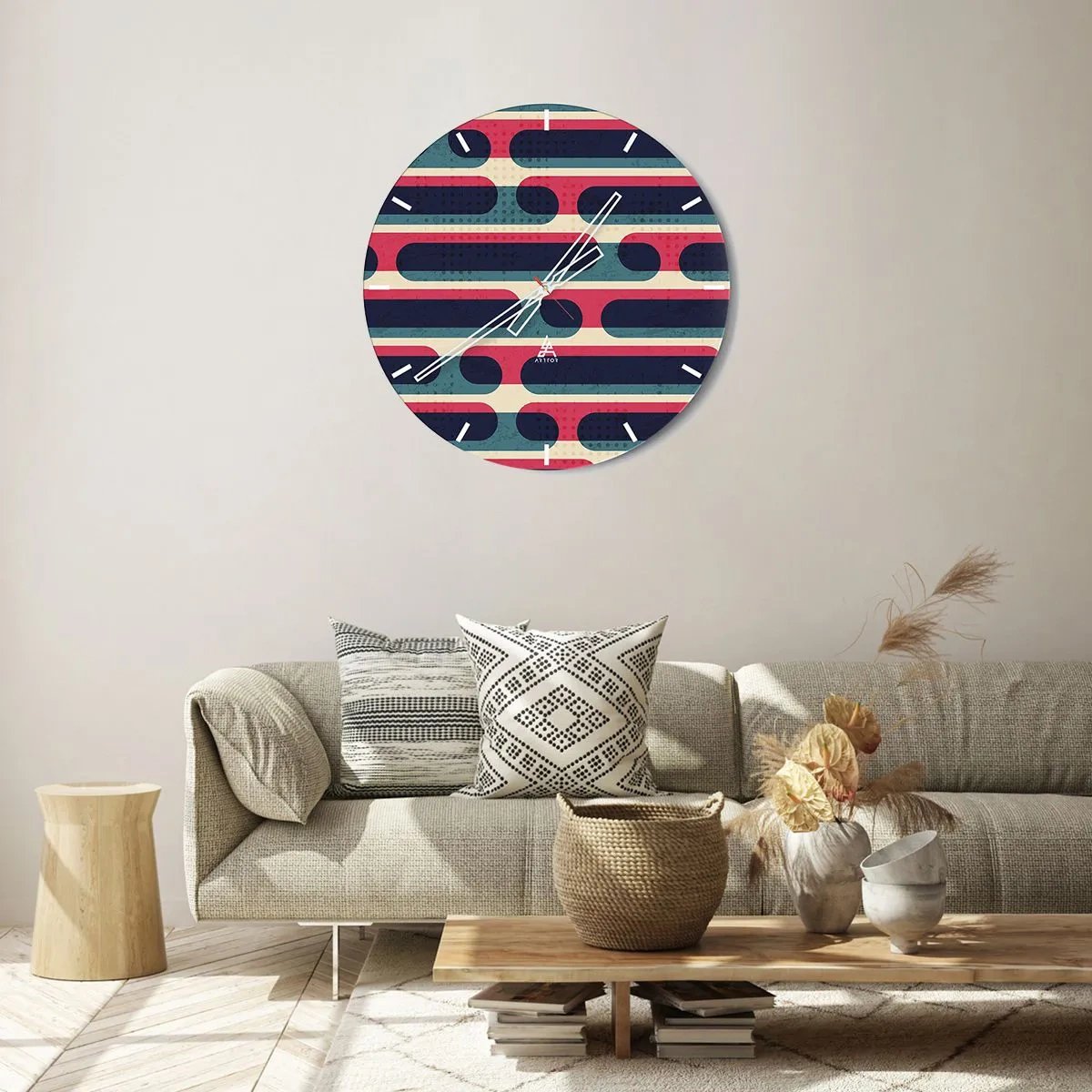 Relógio de parede - Relógio em vidro - Avançado e profundo - 40x40 cm