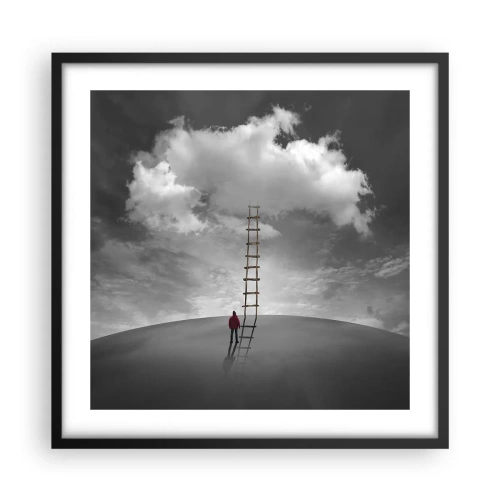 Pôster com moldura preta - Tudo é possível - 50x50 cm