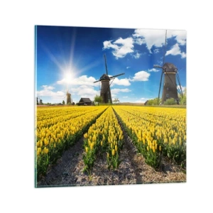 Quadro em vidro - Nada mais holandês do que isso - 30x30 cm