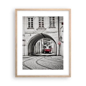 Pôster com moldura de carvalho claro - Através do labirinto urbano - 40x50 cm