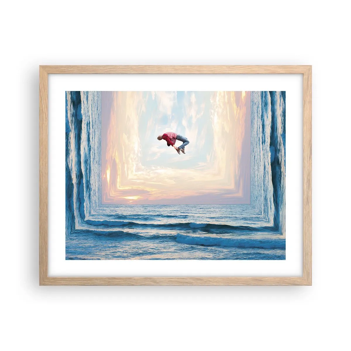 Pôster com moldura de carvalho claro - Para outra dimensão - 50x40 cm