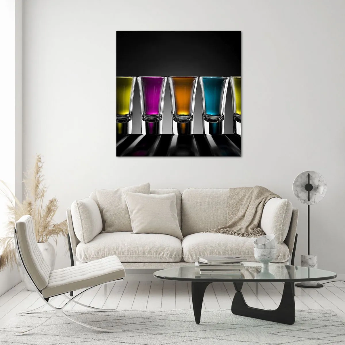 Quadro em vidro - Tons da alegria - 60x60 cm