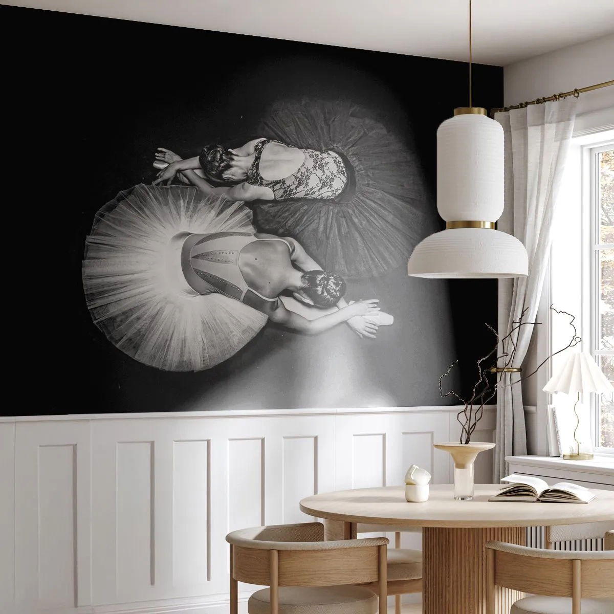 Papel de Parede Autocolante Deluxe Sticker - Jin e yang – o equilíbrio perfeito - Bailarina, Balé, Dança - 300x210 cm