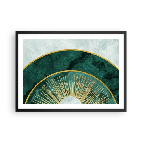 Pôster com moldura preta - Outro sistema solar - 70x50 cm