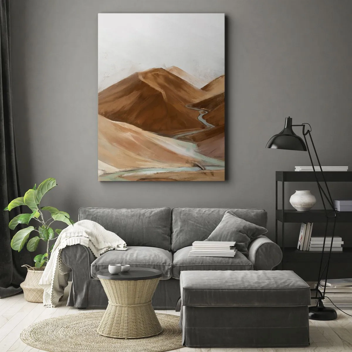 Quadro em tela - Para a fonte - 55x100 cm