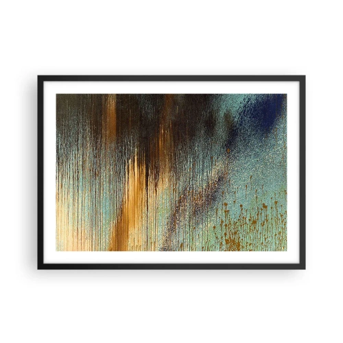 Pôster com moldura preta - Uma composição colorida não acidental - 70x50 cm