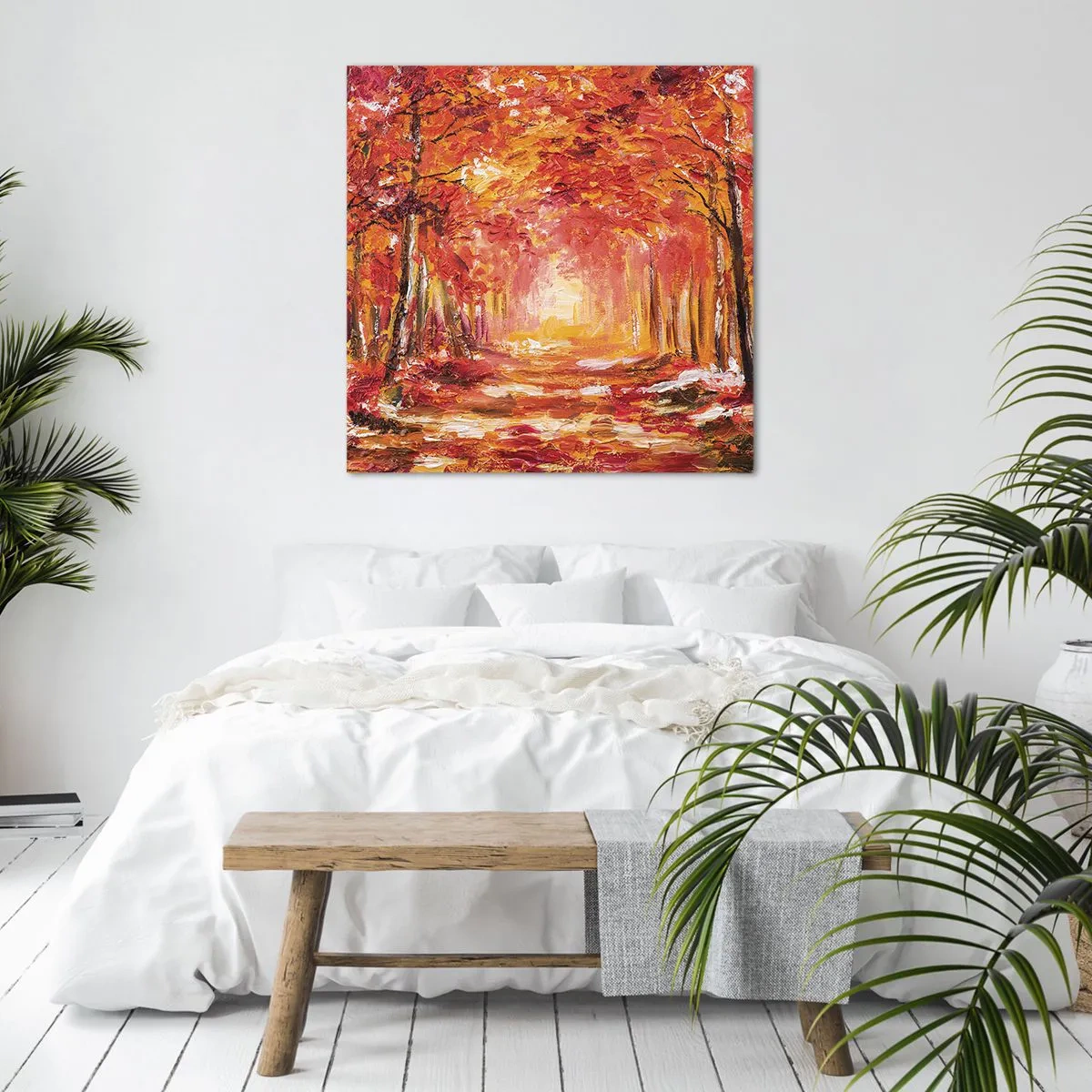 Quadro em tela - Floresta de cobre - 50x50 cm