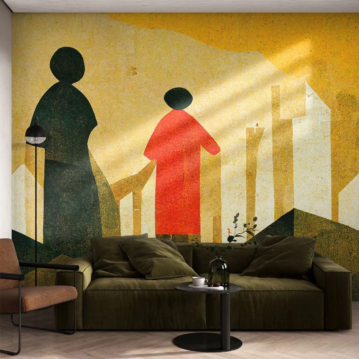 Papel de Parede Premium Canvas - Ainda há um longo caminho a percorrer - Pessoas, Simbolismo, Pedaço - 250x175 cm